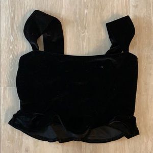 Nasty Gal velvet crop top